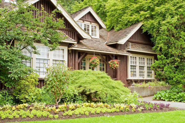 Log Home Landscaping in Newport Beach
