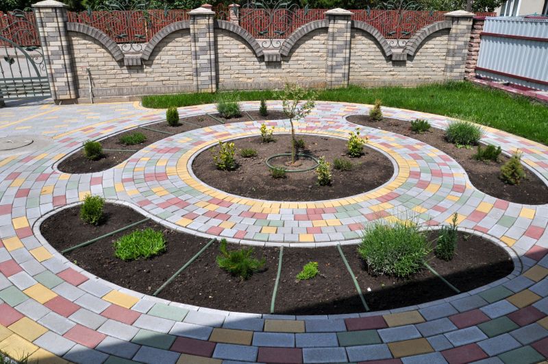Patterned paver layout
